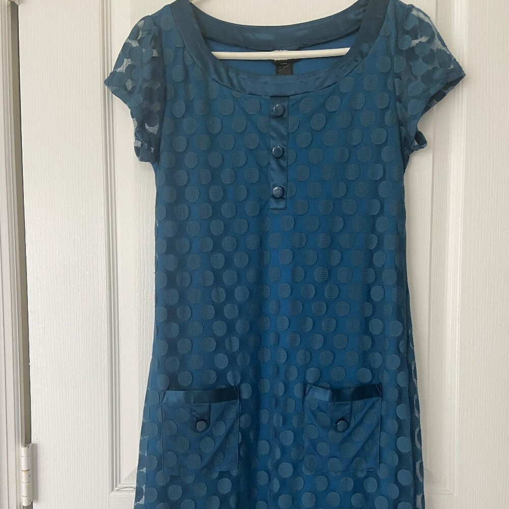Teal Polka Dot Dress by EnFocus Studio